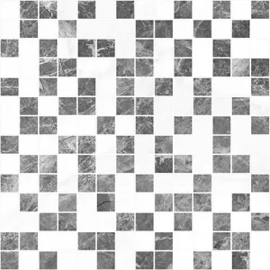 Мозаика Laparet Crystal серый+белый 30х30
