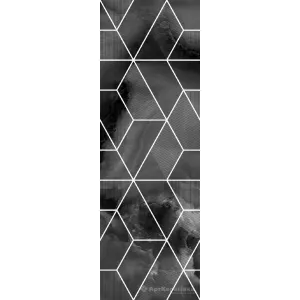 Плитка настенная Керамин Асуан 5Д черный 75*25