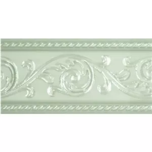 Бордюр Carmen Ceramic Art Cenefa Yara Verde Pastel зеленый 7,5х15 см