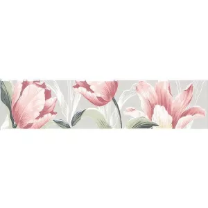 Бордюр Kerama Marazzi Норфолк Цветы серый 7,2х30 см